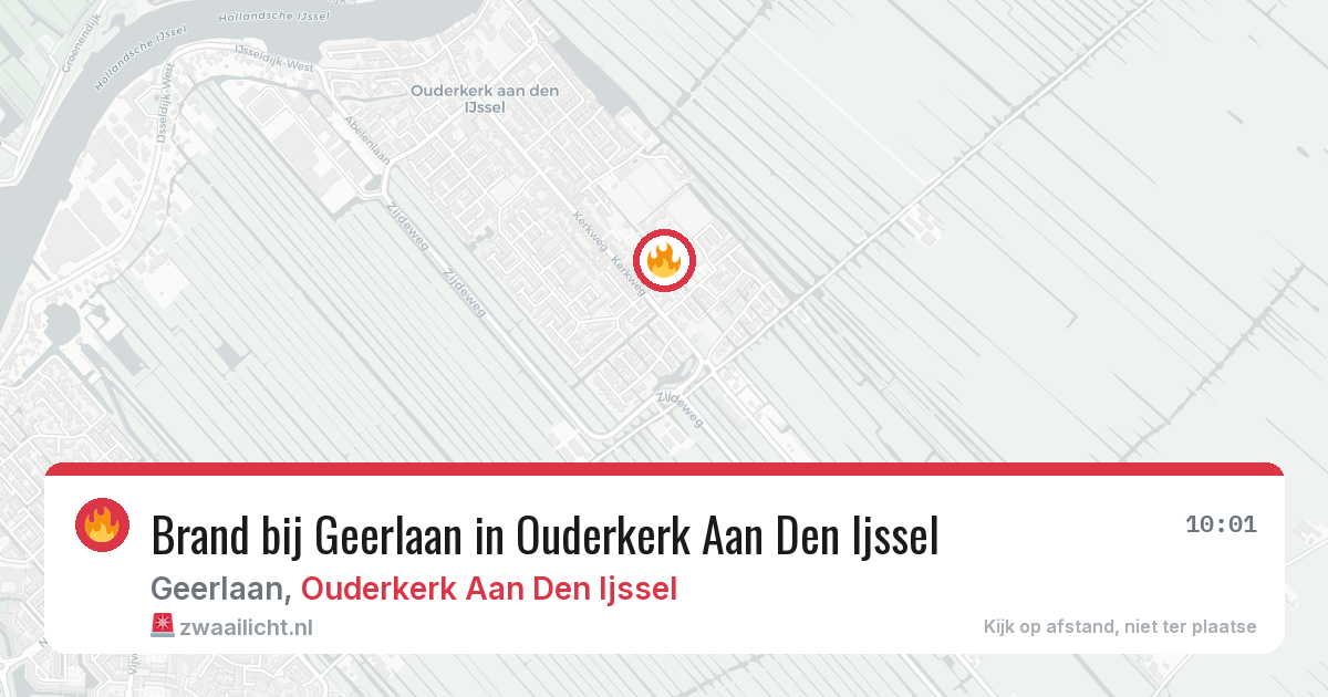 Brand bij Geerlaan in Ouderkerk Aan Den Ijssel — 26 jun 2026