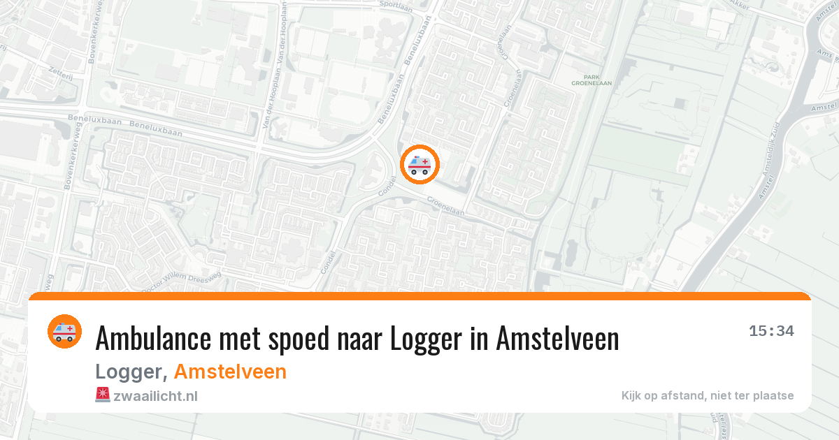 Ambulance met spoed naar Logger in Amstelveen — 27 jun 2026