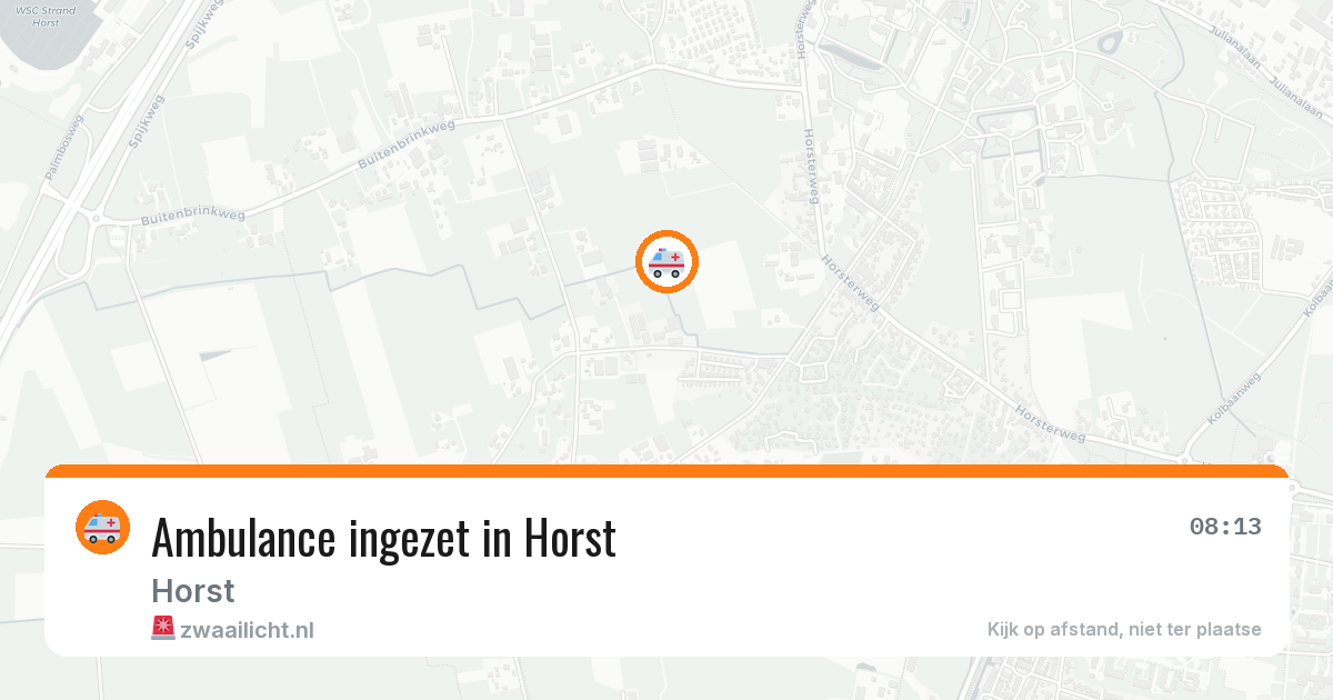 Ambulance ingezet in Horst — 1 jun 2026