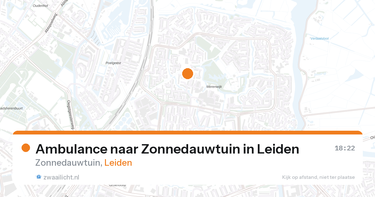 Ambulance naar Zonnedauwtuin in Leiden — 28 aug 2026