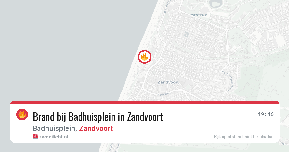 Brand bij Badhuisplein in Zandvoort — 27 mei 2026