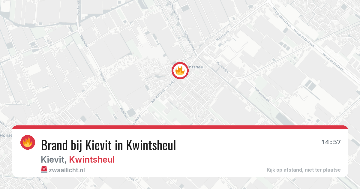 Brand bij Kievit in Kwintsheul — 17 mei 2026