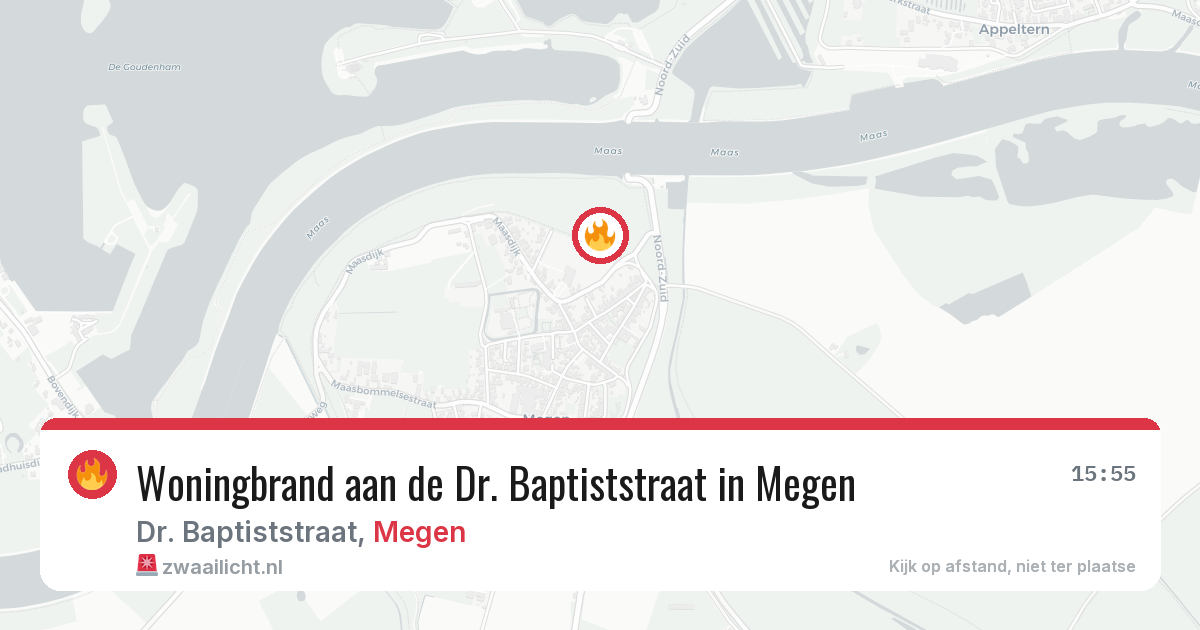 Woningbrand aan de Dr. Baptiststraat in Megen — 20 jun 2026