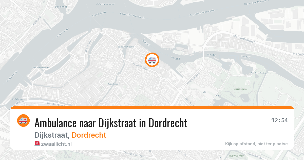 Ambulance naar Dijkstraat in Dordrecht — 8 feb 2026