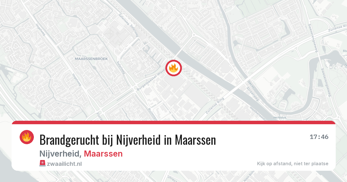 Brandgerucht bij Nijverheid in Maarssen — 30 jun 2026
