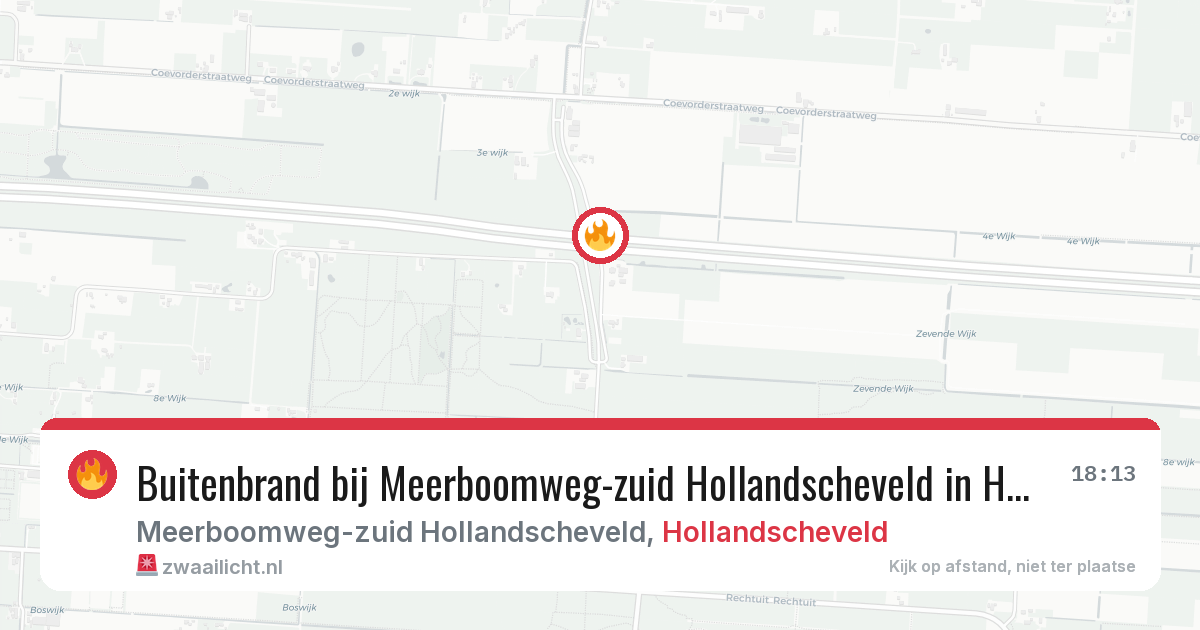 Buitenbrand bij Meerboomweg-zuid Hollandscheveld in Hollandscheveld — 17 jun 2026