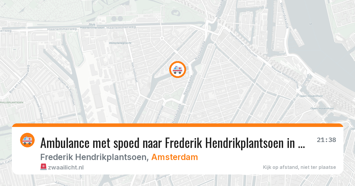 Ambulance met spoed naar Frederik Hendrikplantsoen in Amsterdam — 17 mrt 2026