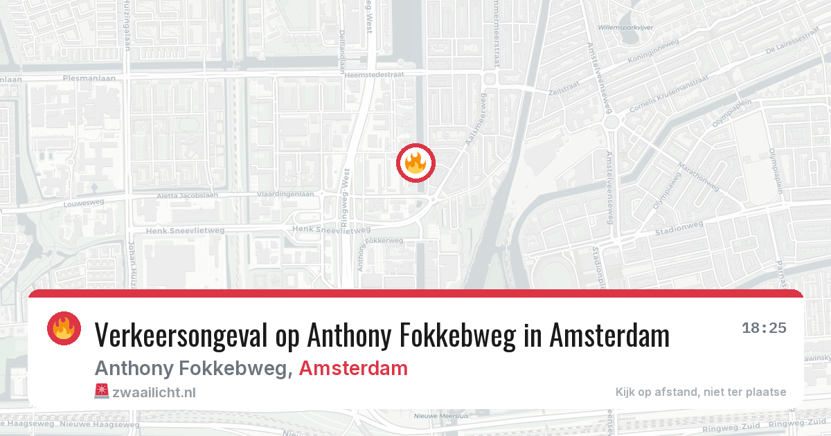 Verkeersongeval op Anthony Fokkebweg in Amsterdam — 5 mei 2026