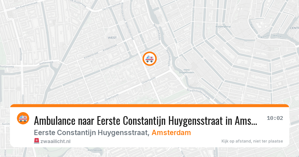 Ambulance naar Eerste Constantijn Huygensstraat in Amsterdam — 11 aug 2026
