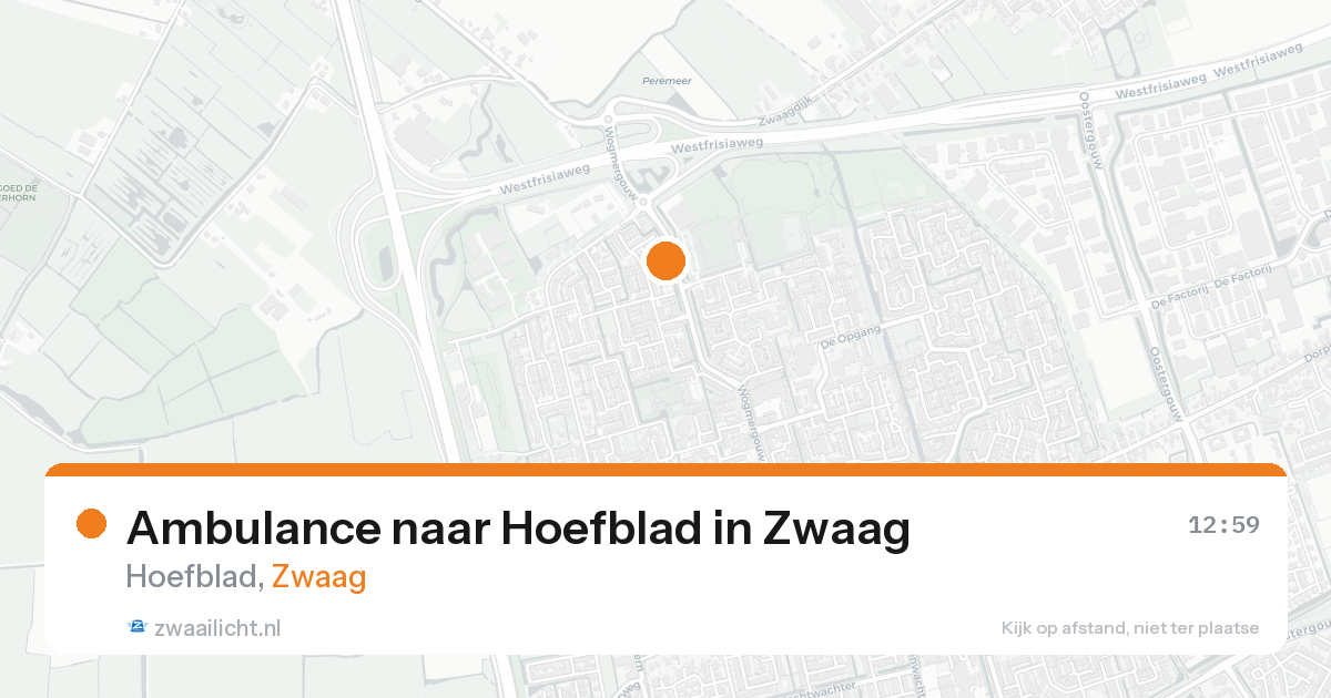 Ambulance naar Hoefblad in Zwaag — 19 aug 2026