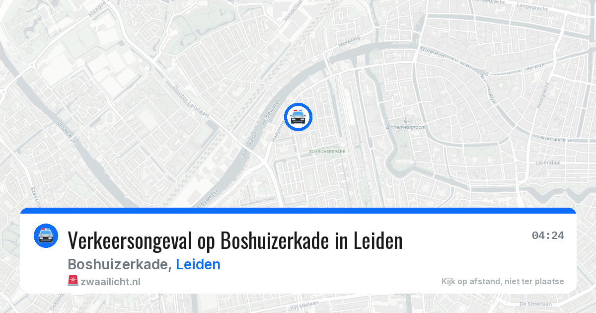 Verkeersongeval op Boshuizerkade in Leiden — 15 jun 2026