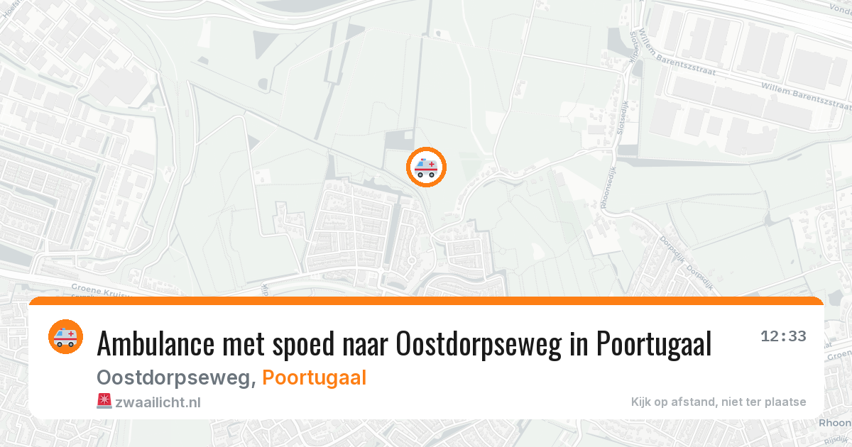 Ambulance met spoed naar Oostdorpseweg in Poortugaal — 7 aug 2026