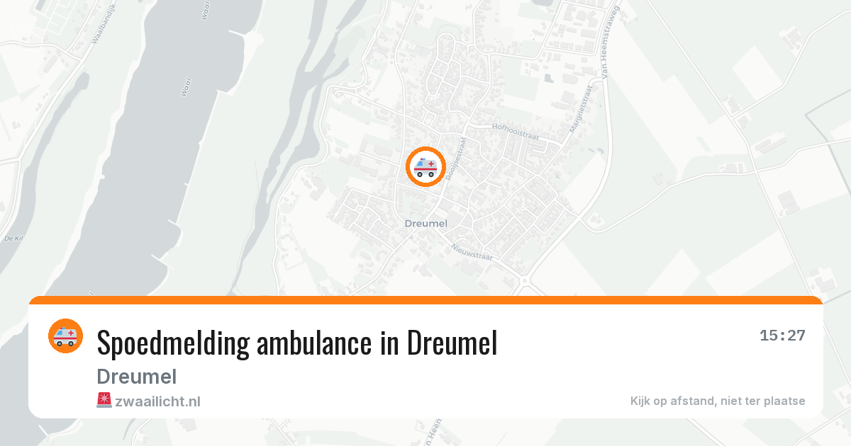 Spoedmelding ambulance in Dreumel — 18 jun 2026