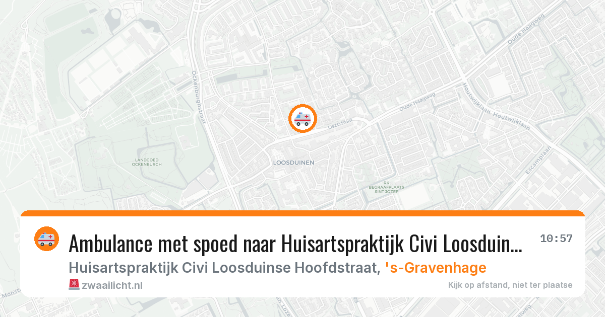 Ambulance met spoed naar Huisartspraktijk Civi Loosduinse Hoofdstraat in 's-Gravenhage — 3 feb 2026