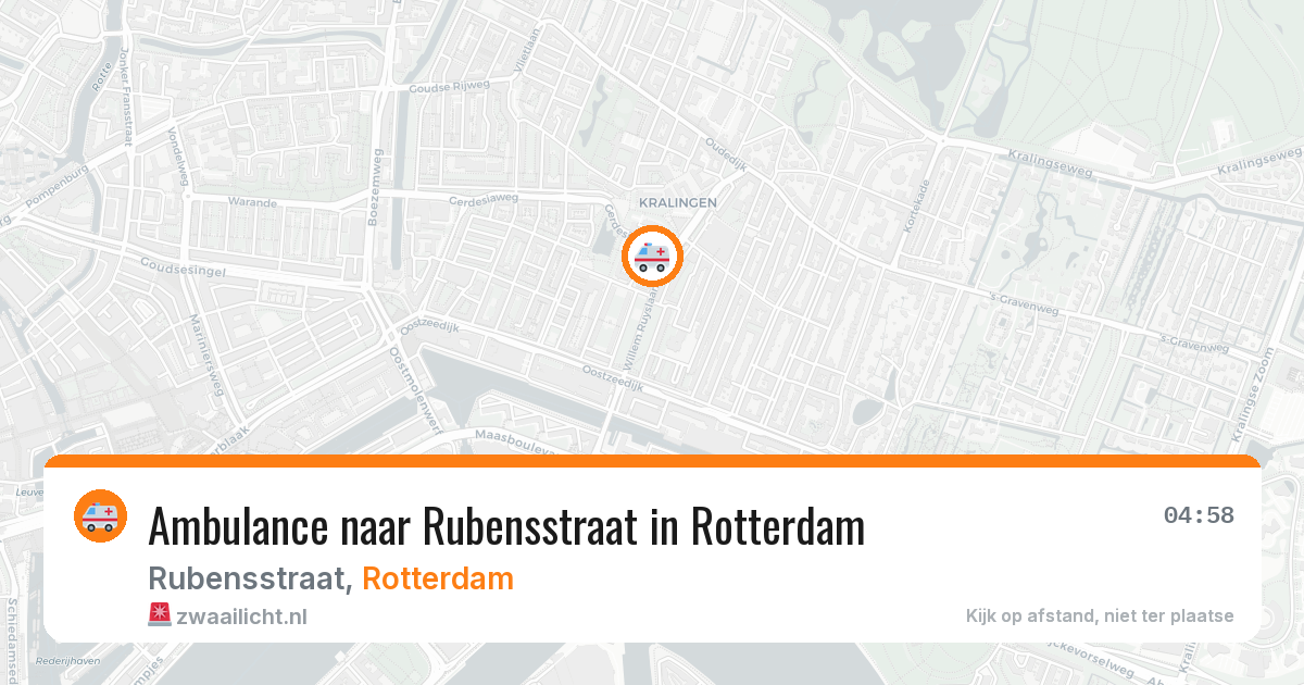 Ambulance naar Rubensstraat in Rotterdam — 11 jul 2026