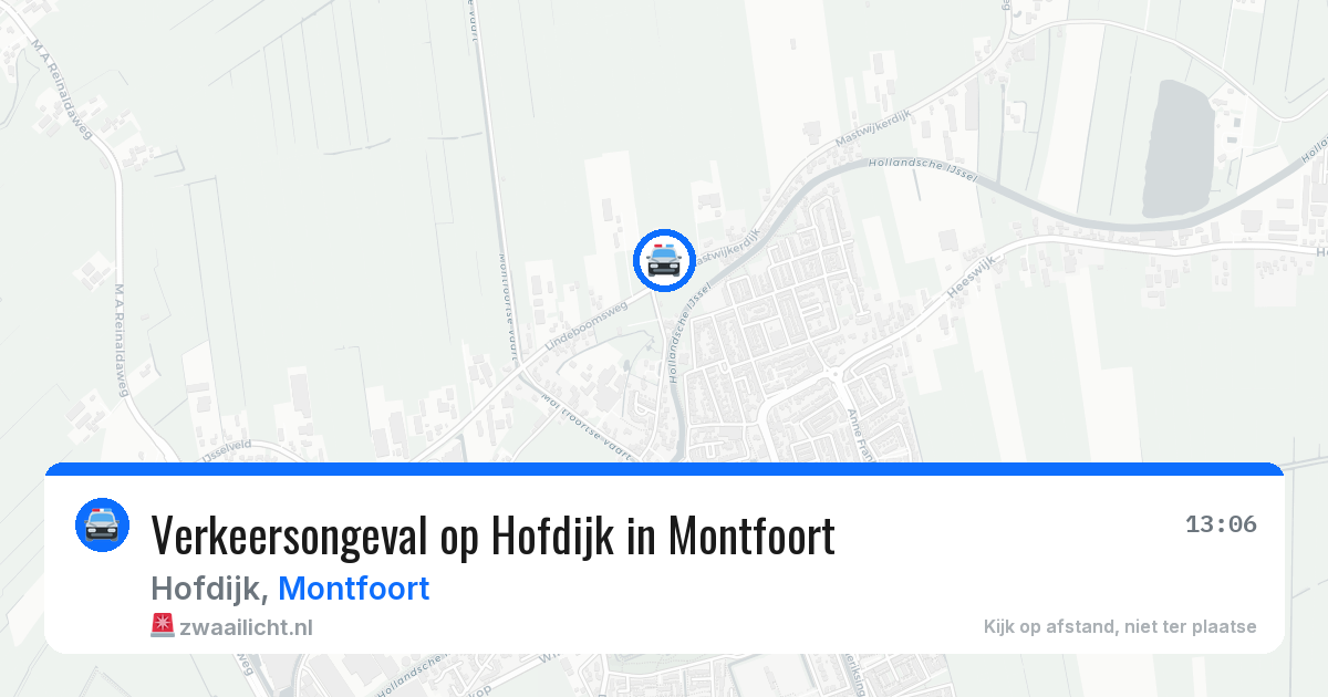 Verkeersongeval op Hofdijk in Montfoort — 6 jun 2026