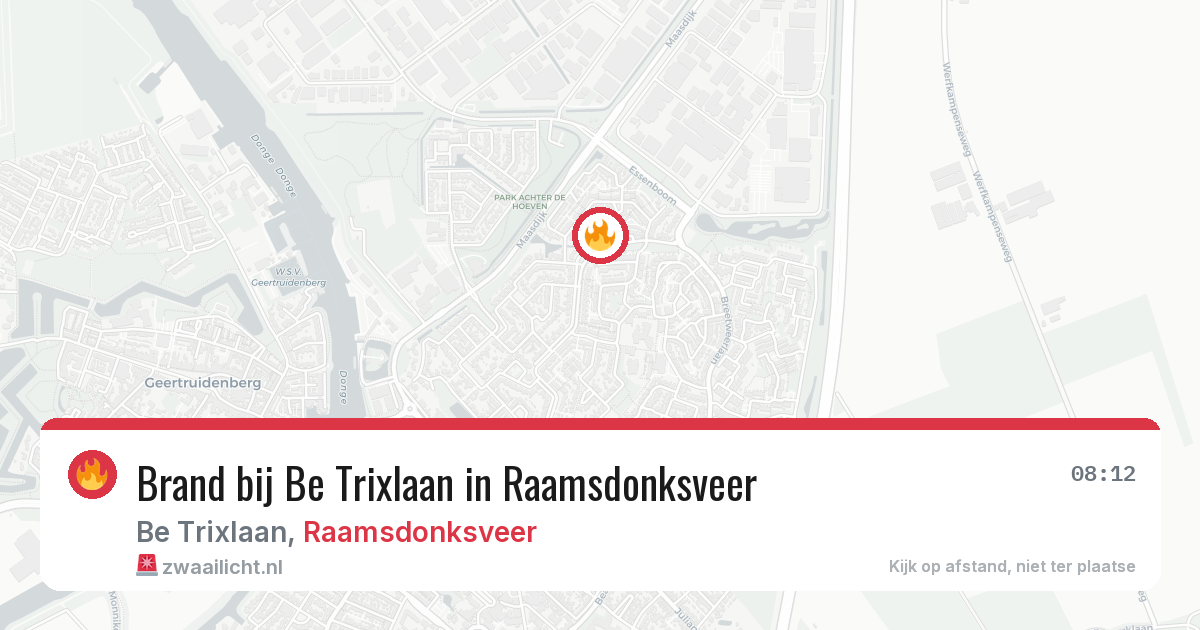 Brand bij Be Trixlaan in Raamsdonksveer — 9 jun 2026