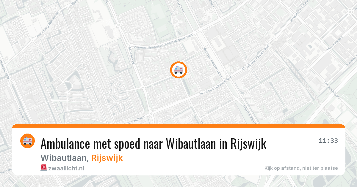 Ambulance met spoed naar Wibautlaan in Rijswijk — 20 apr 2026