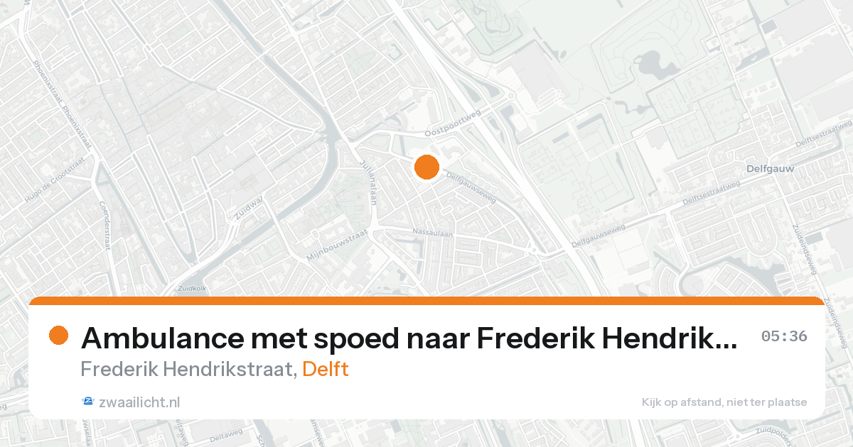 Ambulance met spoed naar Frederik Hendrikstraat in Delft — 12 mei 2026
