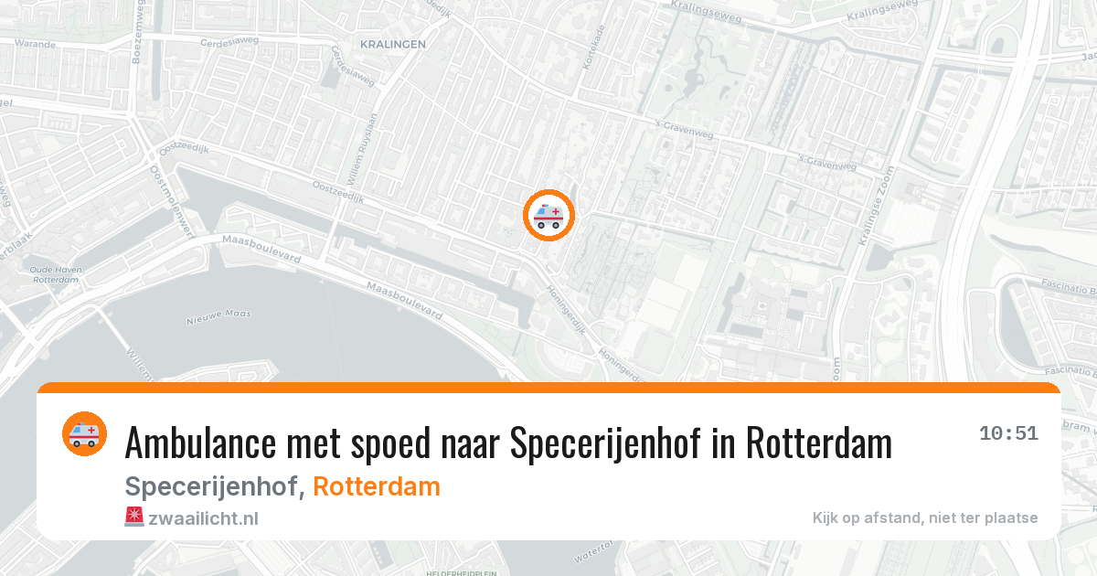 Ambulance met spoed naar Specerijenhof in Rotterdam — 11 mei 2026
