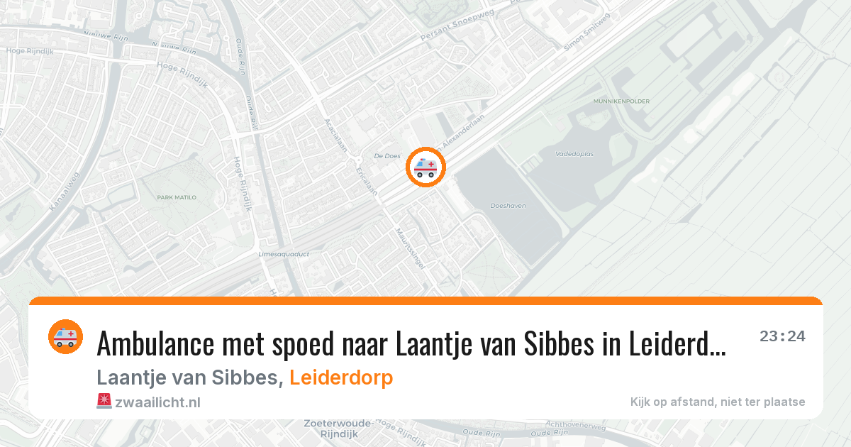 Ambulance met spoed naar Laantje van Sibbes in Leiderdorp — 20 jan 2026