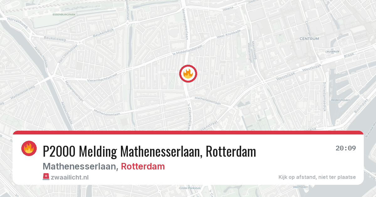 P2000 Melding Mathenesserlaan, Rotterdam — 23 mei 2026