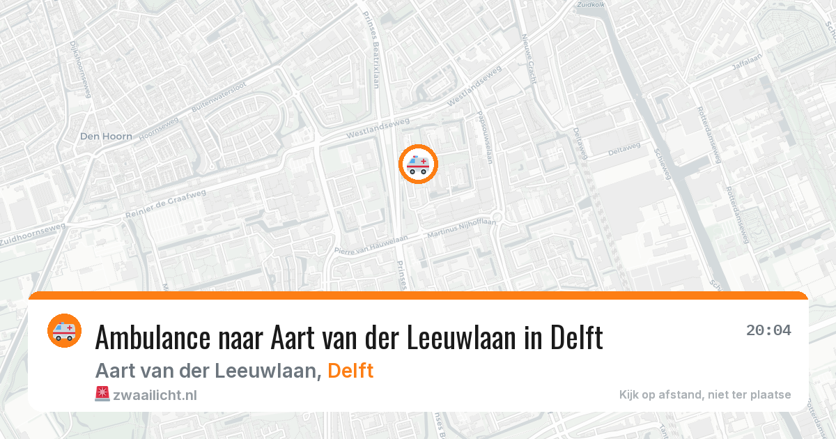 Ambulance naar Aart van der Leeuwlaan in Delft — 27 jun 2026