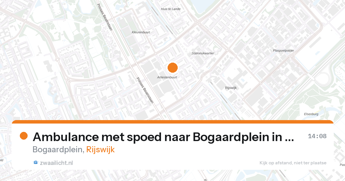 Ambulance met spoed naar Bogaardplein in Rijswijk — 4 jun 2026