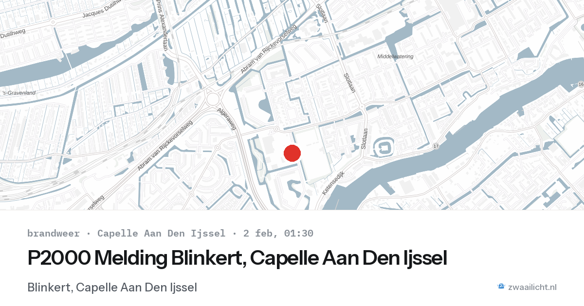 P2000 Melding Blinkert, Capelle Aan Den Ijssel — 2 feb 2026