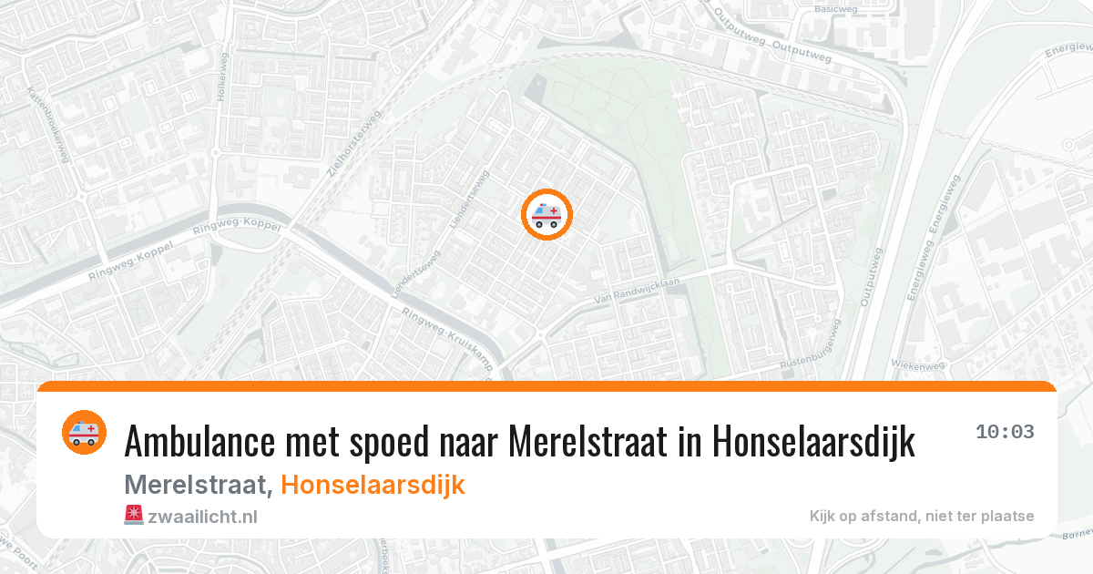 Ambulance met spoed naar Merelstraat in Honselaarsdijk — 4 apr 2026