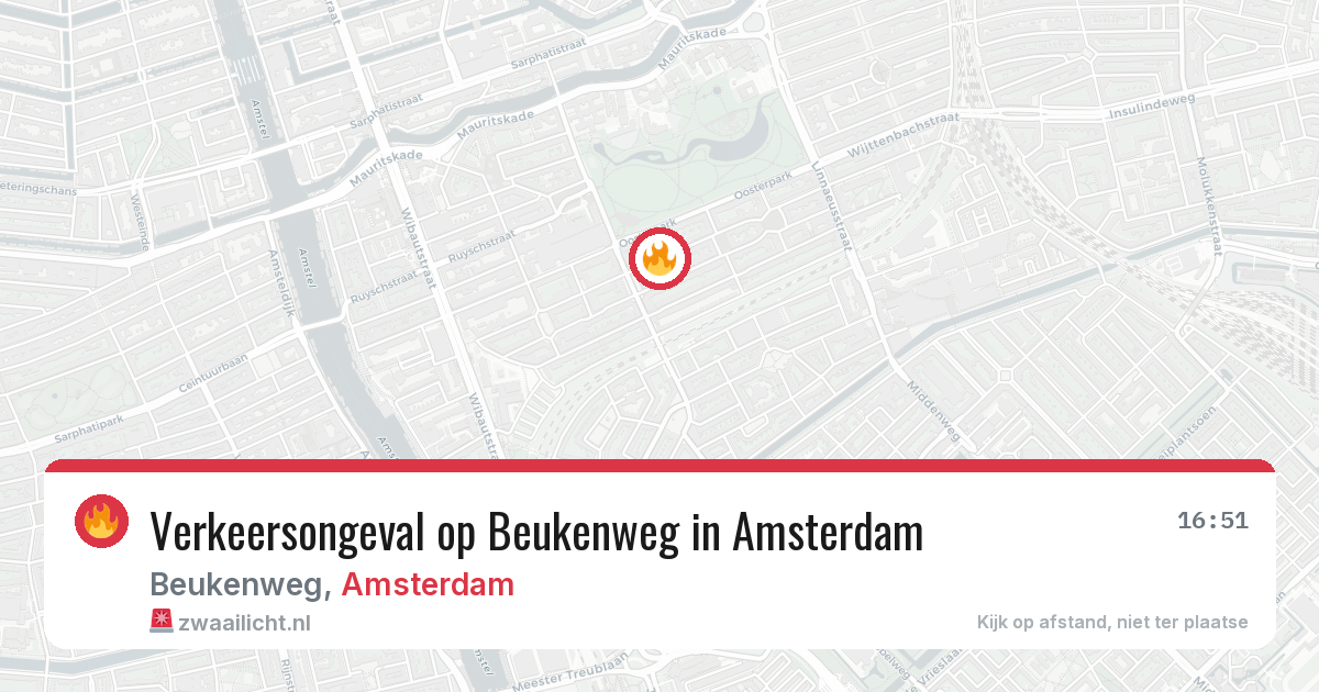 Verkeersongeval op Beukenweg in Amsterdam — 29 jul 2026