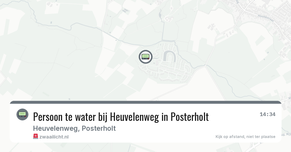 Persoon te water bij Heuvelenweg in Posterholt — 17 feb 2026