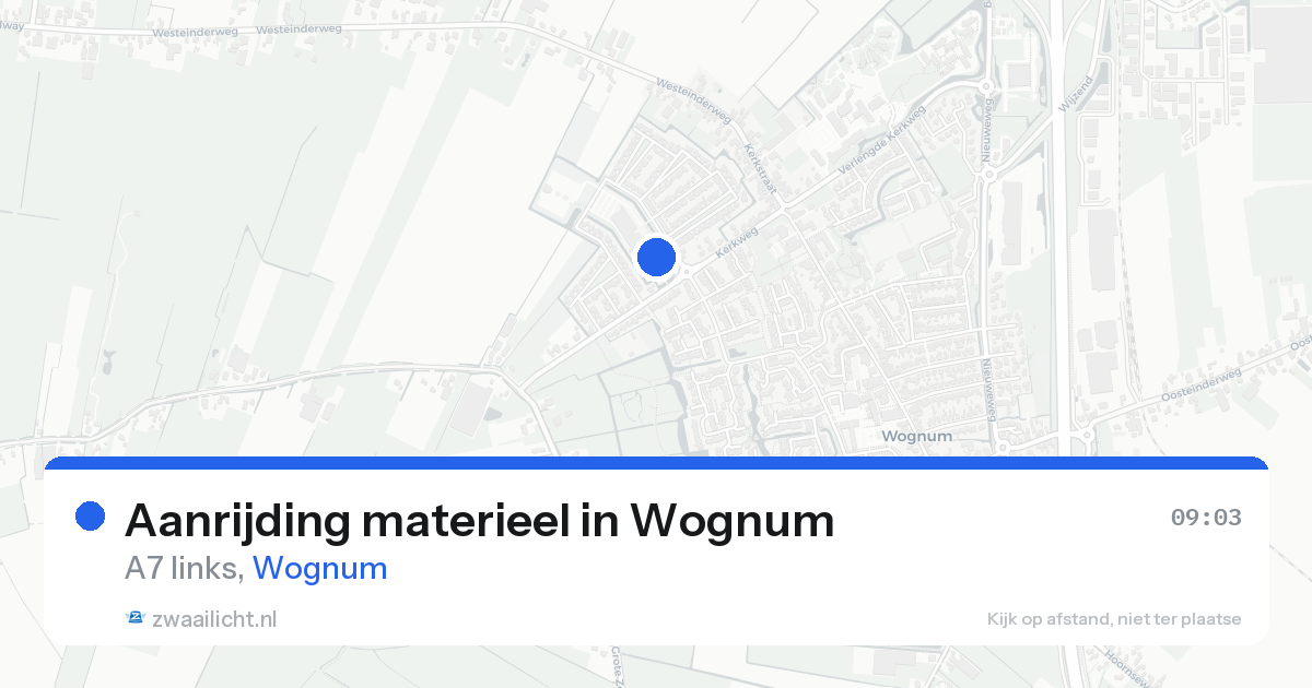 Aanrijding materieel in Wognum — 24 aug 2026