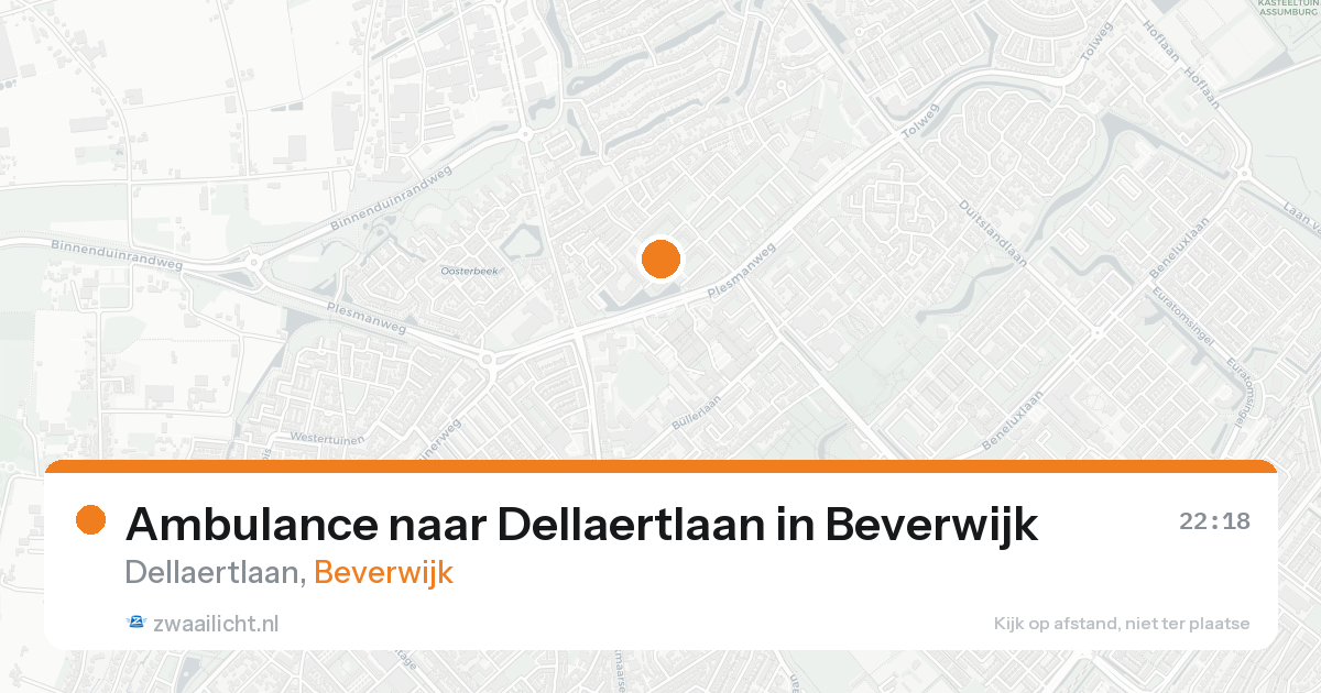Ambulance naar Dellaertlaan in Beverwijk — 16 aug 2026