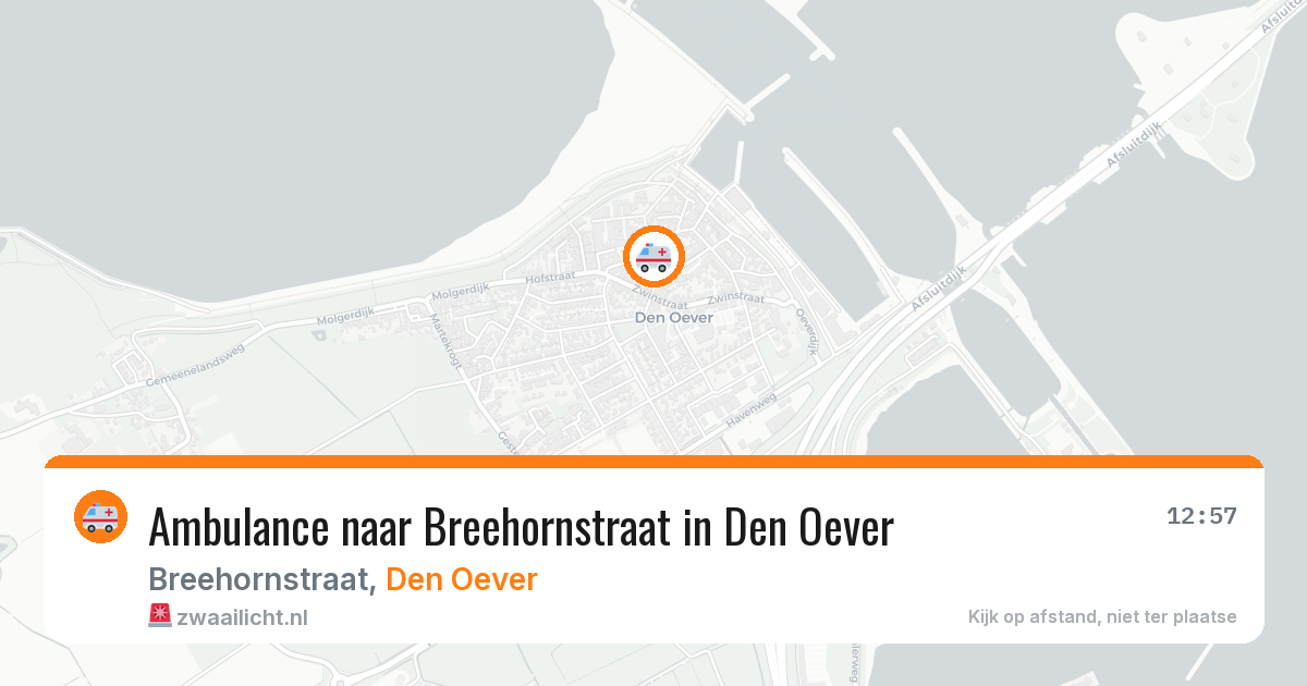 Ambulance naar Breehornstraat in Den Oever — 1 mei 2026