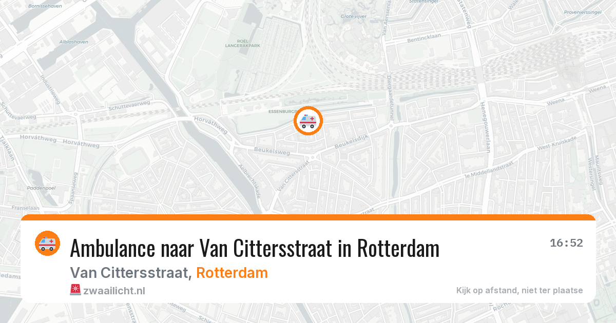 Ambulance naar Van Cittersstraat in Rotterdam — 26 jun 2026