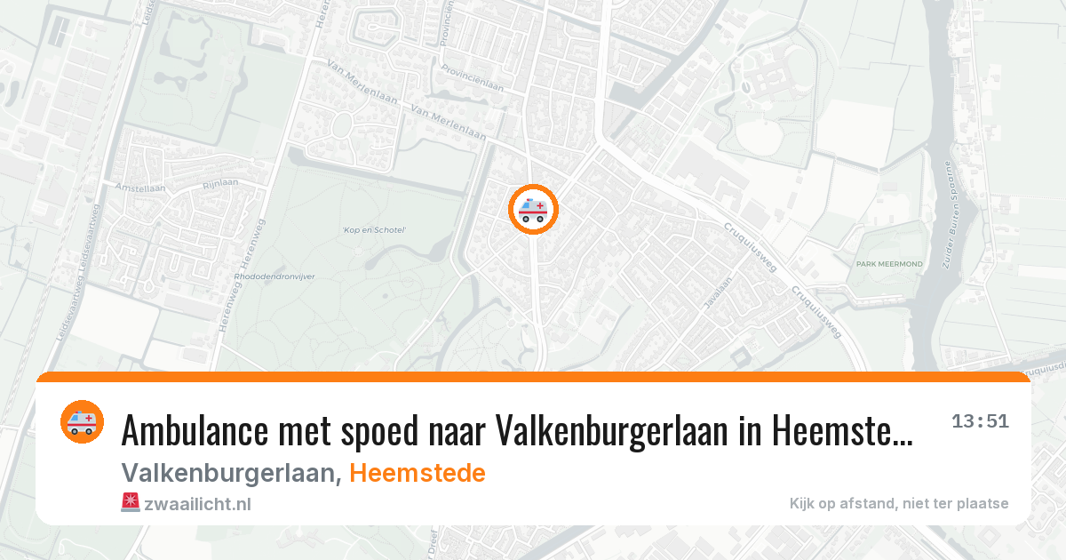 Ambulance met spoed naar Valkenburgerlaan in Heemstede — 1 jun 2026