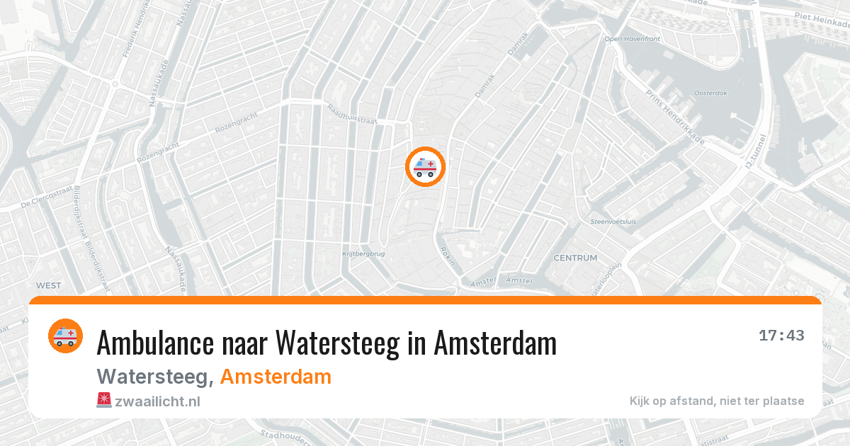 Ambulance naar Watersteeg in Amsterdam — 30 jul 2026