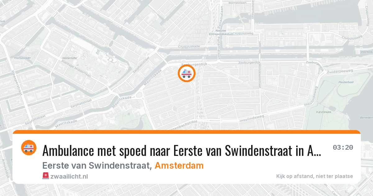 Ambulance met spoed naar Eerste van Swindenstraat in Amsterdam — 28 jun 2026