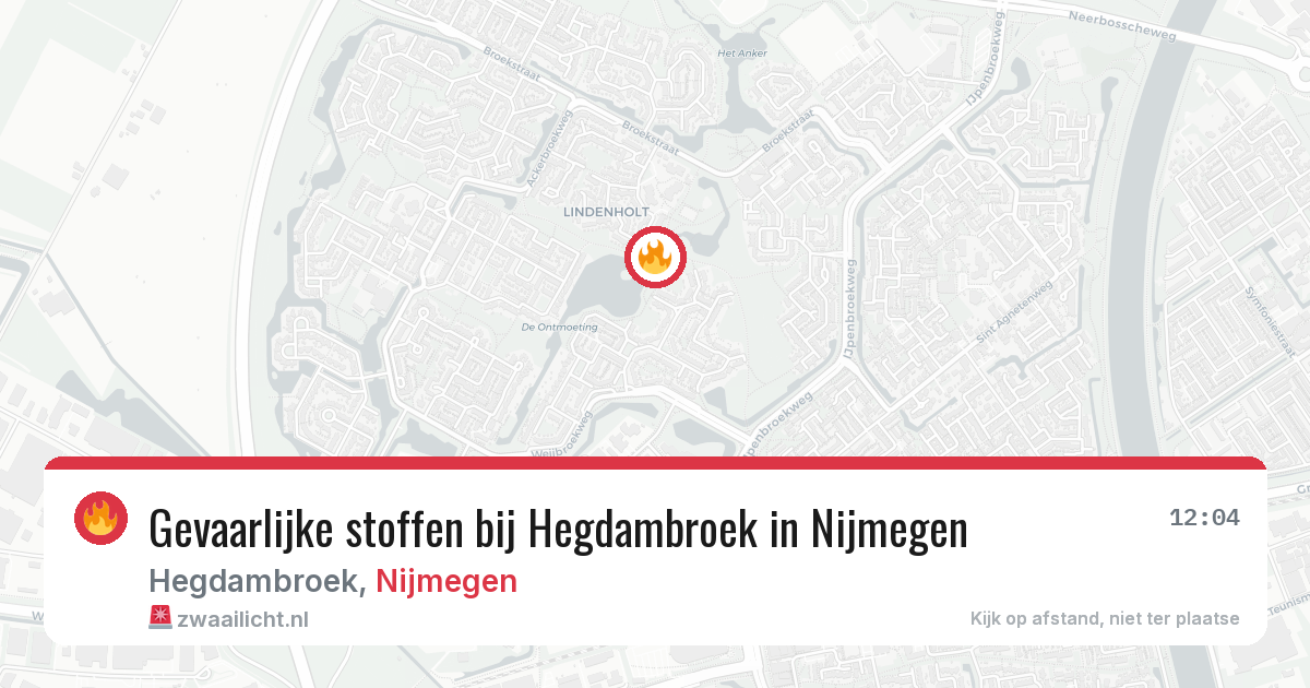 Gevaarlijke stoffen bij Hegdambroek in Nijmegen — 10 jul 2026