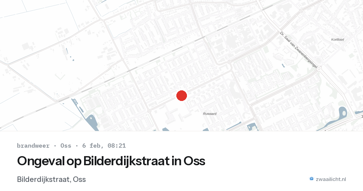 Ongeval op Bilderdijkstraat in Oss — 6 feb 2026