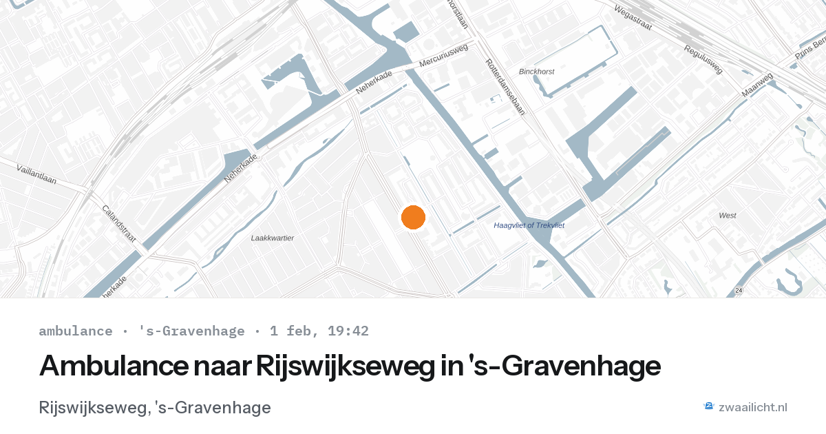 Ambulance naar Rijswijkseweg in 's-Gravenhage — 1 feb 2026