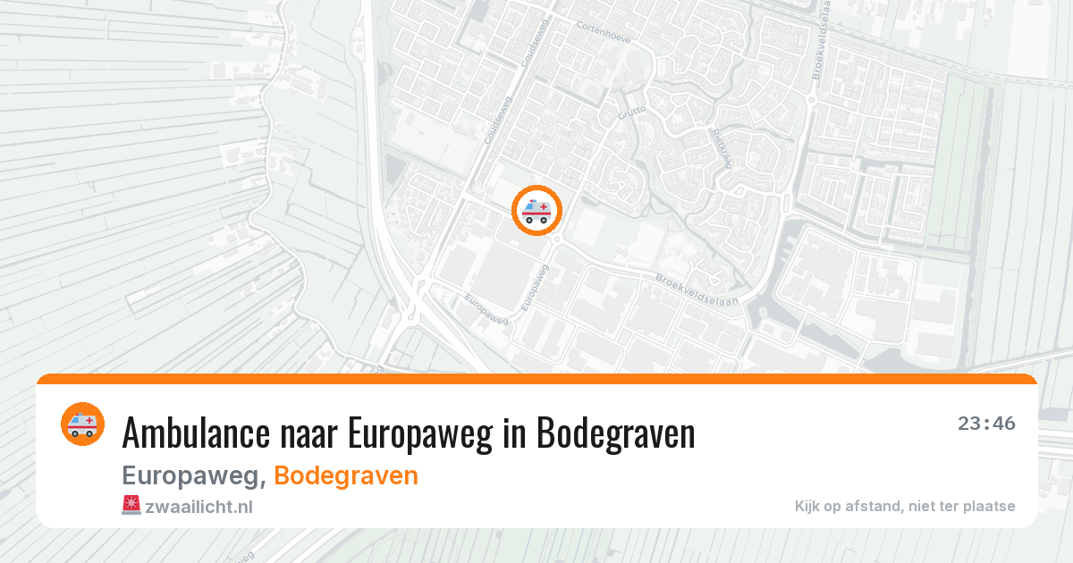 Ambulance naar Europaweg in Bodegraven — 15 mrt 2026
