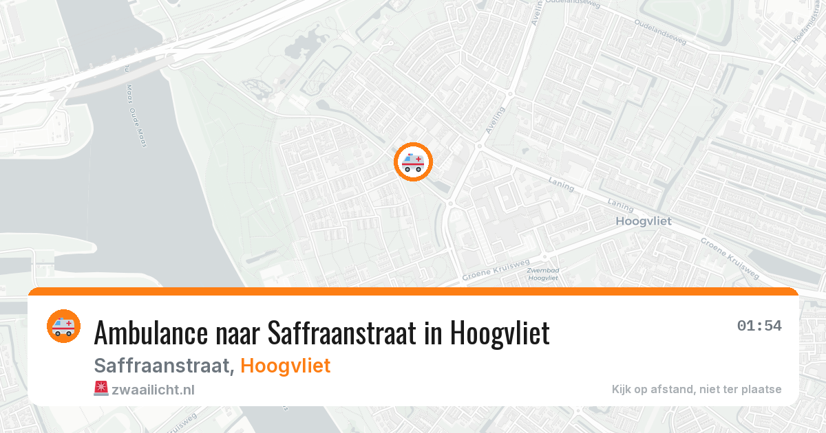 Ambulance naar Saffraanstraat in Hoogvliet — 18 jun 2026