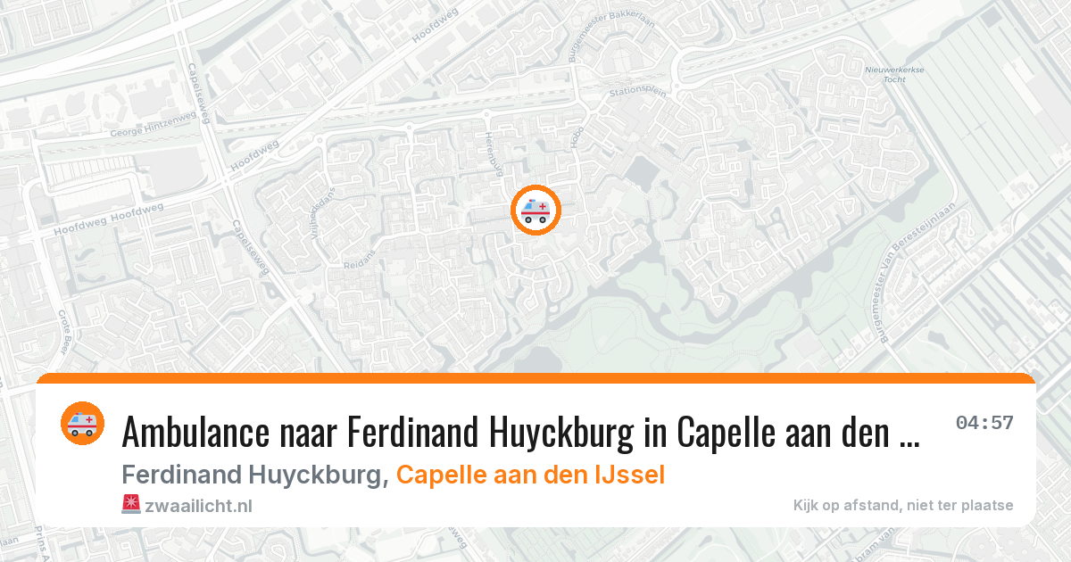 Ambulance naar Ferdinand Huyckburg in Capelle aan den IJssel — 25 jul 2026