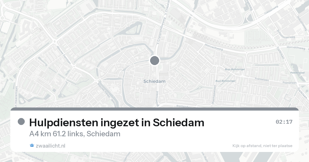 Hulpdiensten ingezet in Schiedam — 31 jan 2026 | 🚨 Zwaailicht.nl