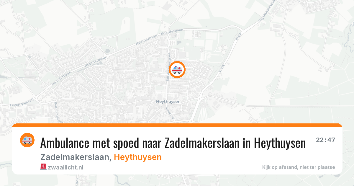 Ambulance met spoed naar Zadelmakerslaan in Heythuysen — 17 jul 2026
