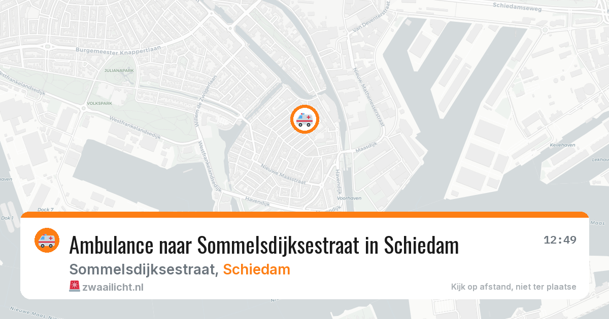 Ambulance naar Sommelsdijksestraat in Schiedam — 10 jul 2026