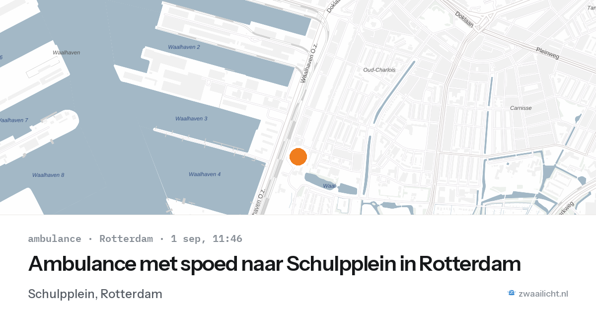 Ambulance met spoed naar Schulpplein in Rotterdam — 1 sep 2026