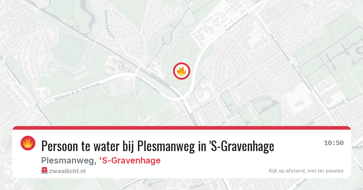 Persoon te water bij Plesmanweg in 'S-Gravenhage — 4 aug 2026